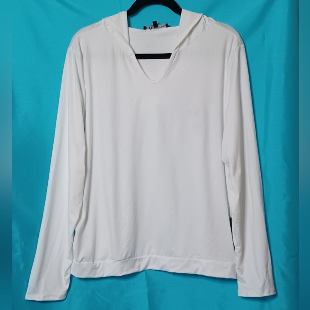 YMI Collections White Pull-Over Soft Hoodie Sweatshirt. Size XL